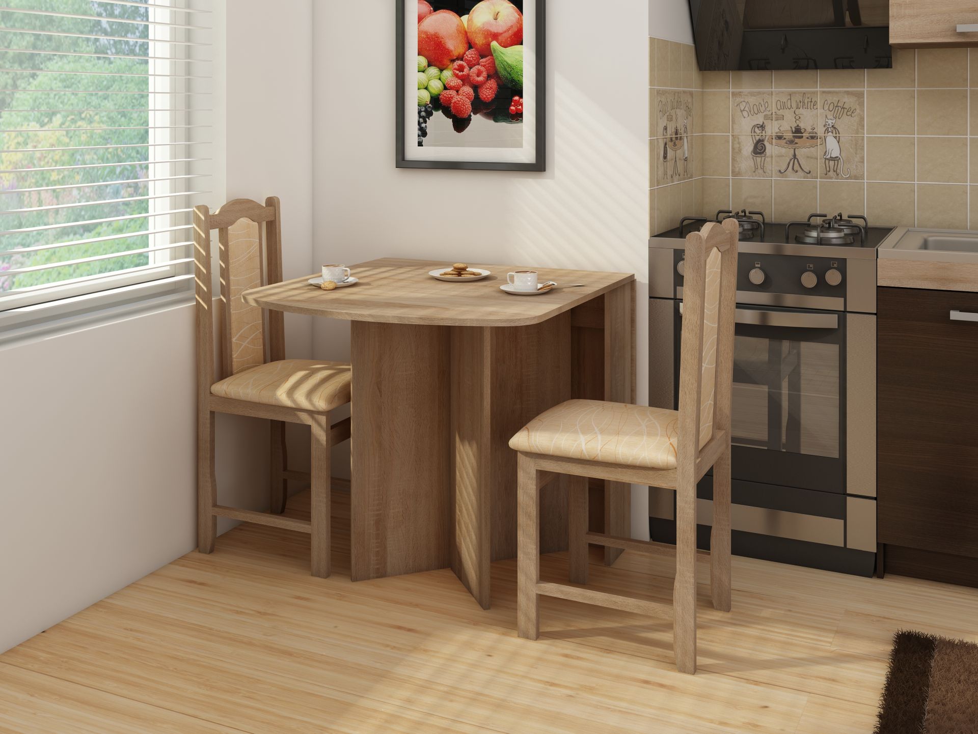 Компактные столы для маленькой кухни