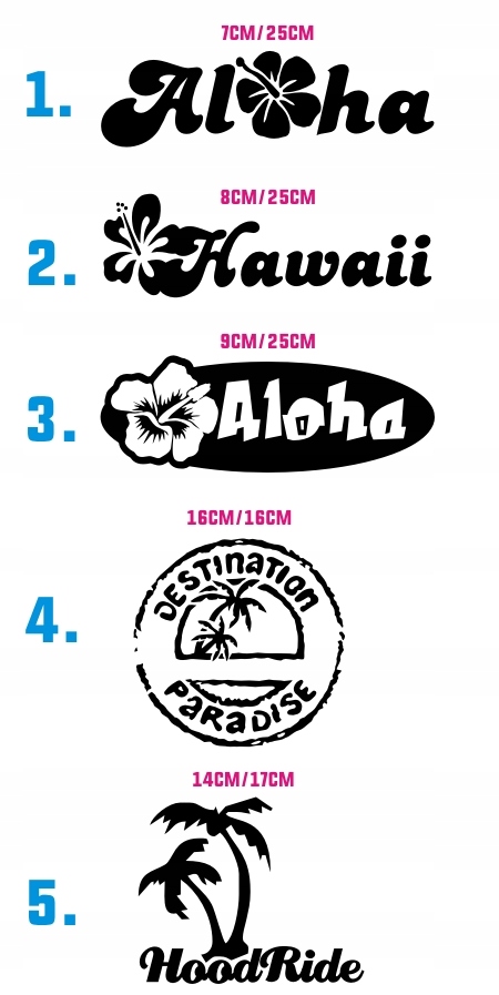 Naklejki na auto naklejka ALOHA PARADISE HAWAII XL Producent Inny