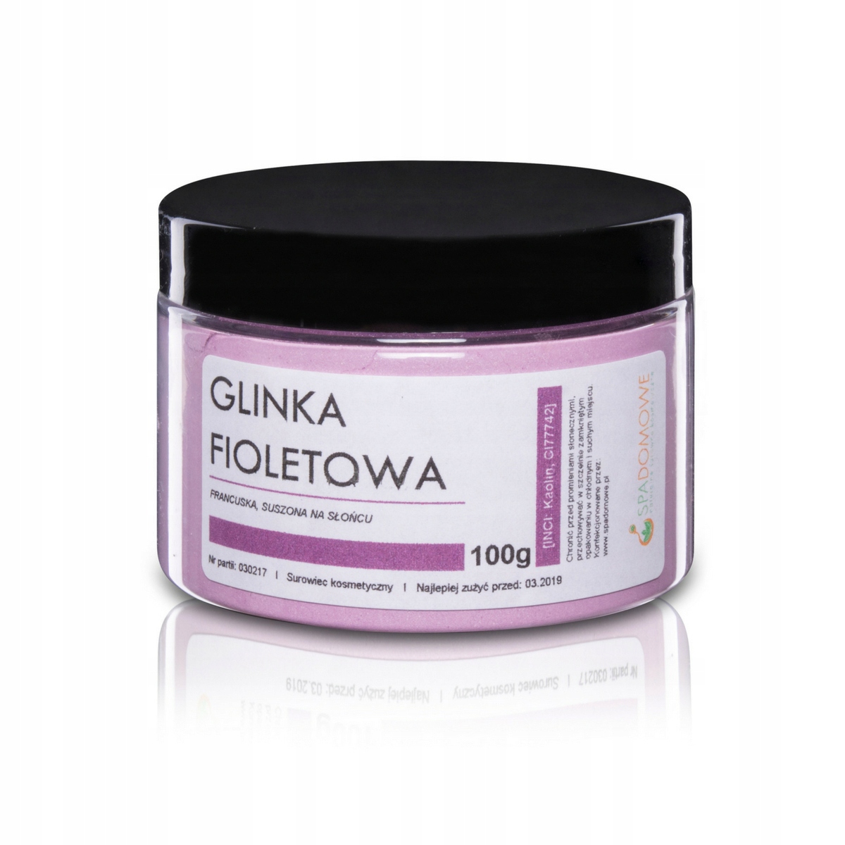 

Glinka Fioletowa 100g 100% skóra sucha normalna