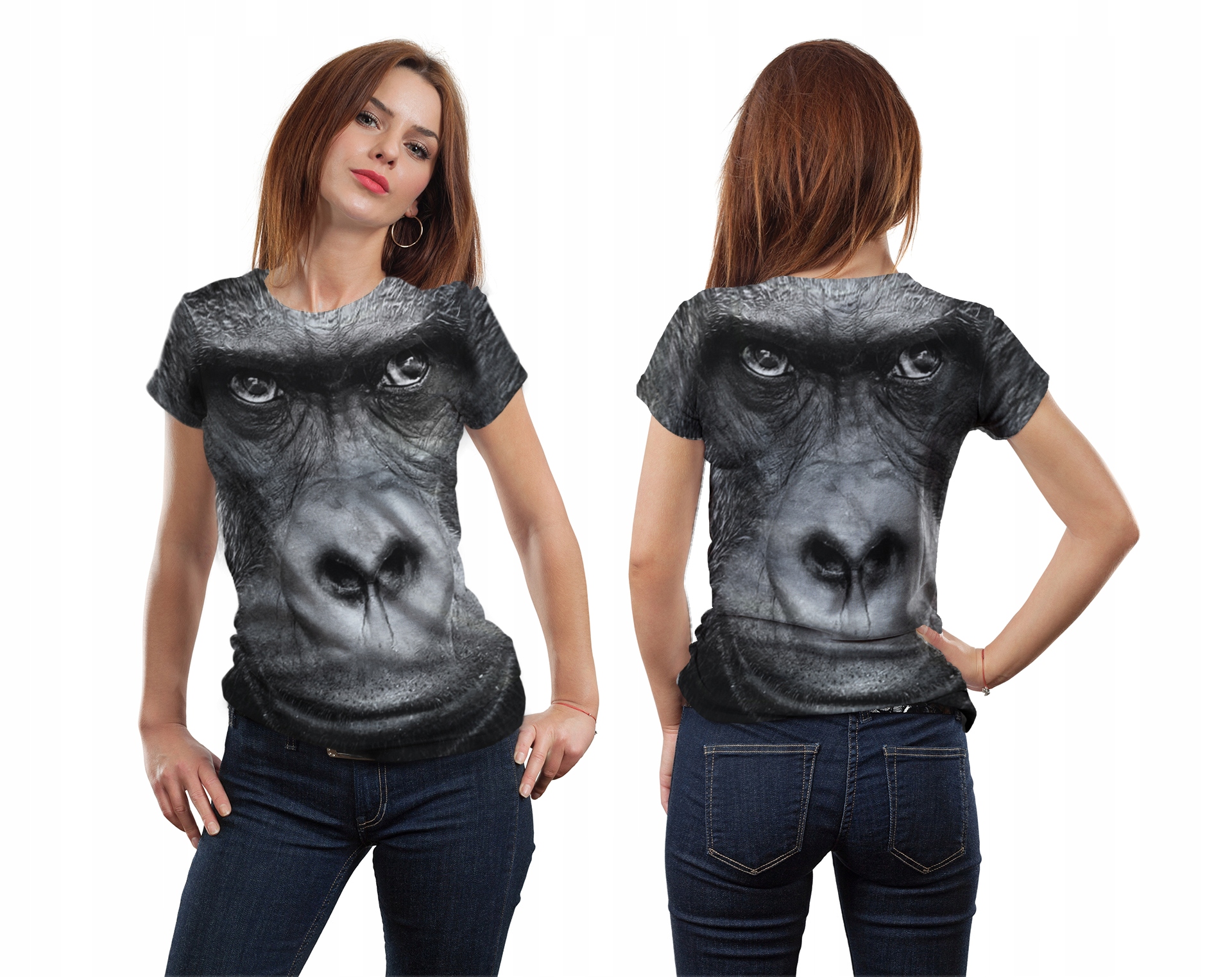 

Koszulka Full Print T-shirt Goryl L Nadruk 3D Pl