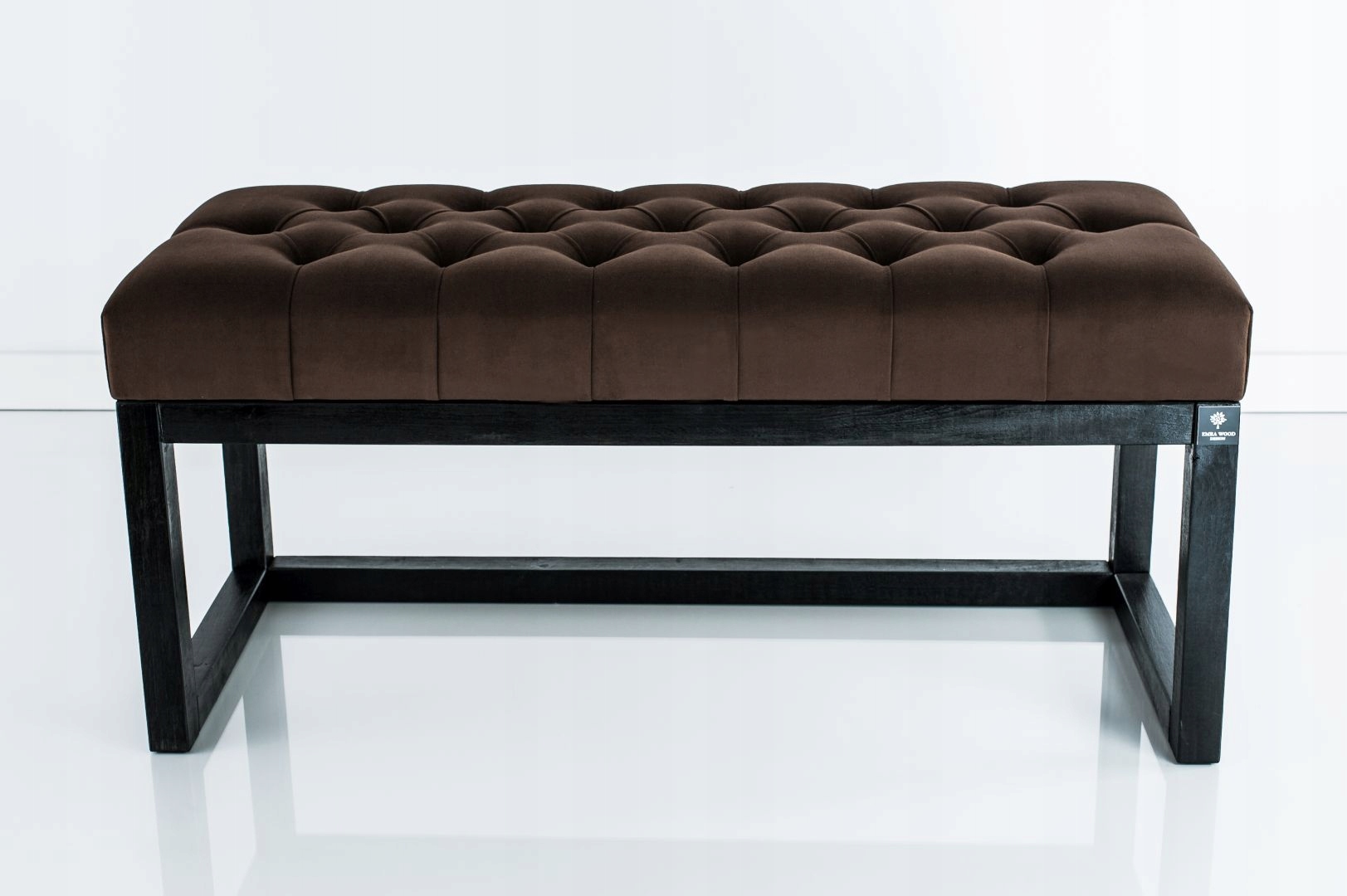 65 Producent Ławka Pufa Pikowana Brąz EMRA WOOD Wysokość mebla 40 cm