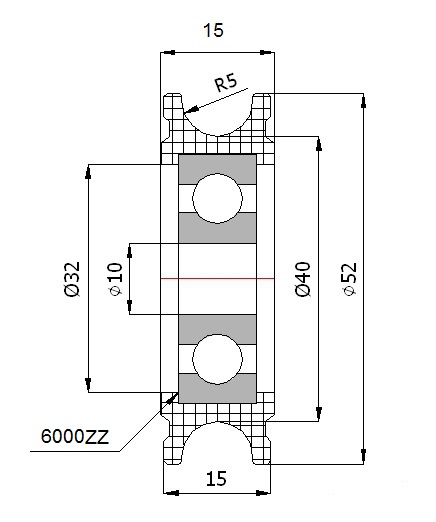 FI 52 ROLKA NA LINKĘ 6 ROLKI BLOCZKI SZOTY fi 10 EAN (GTIN) 5903636534312