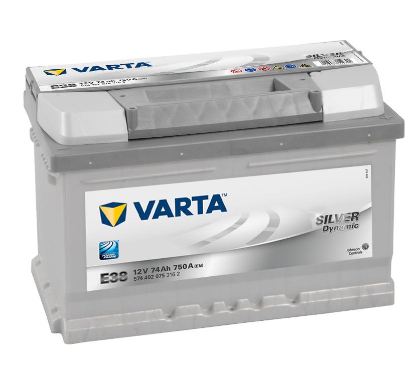 5744020753162 - Аккумулятор VARTA SILVER DYNAMIC 74AH, 750a, E38