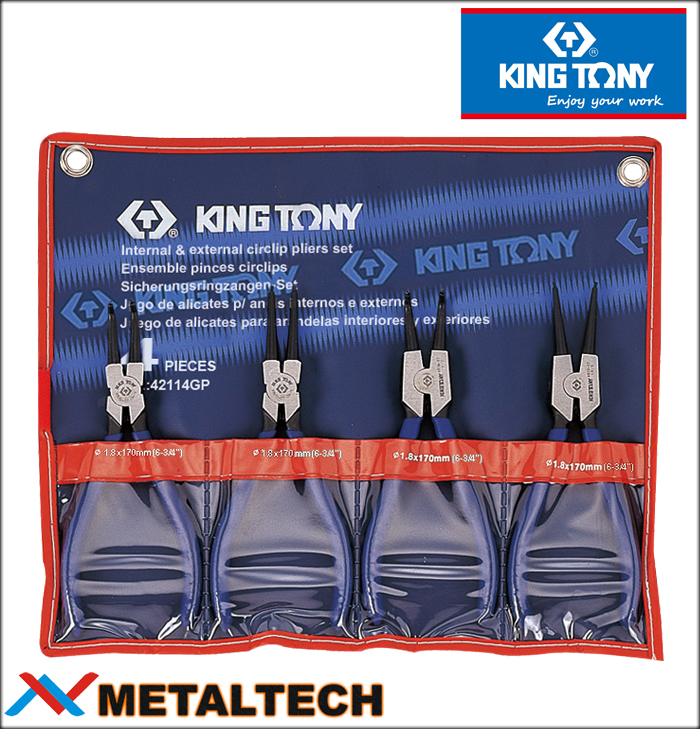 КОМПЛЕКТ ПЛОСКОГУБЦЕВ KING TONY 4