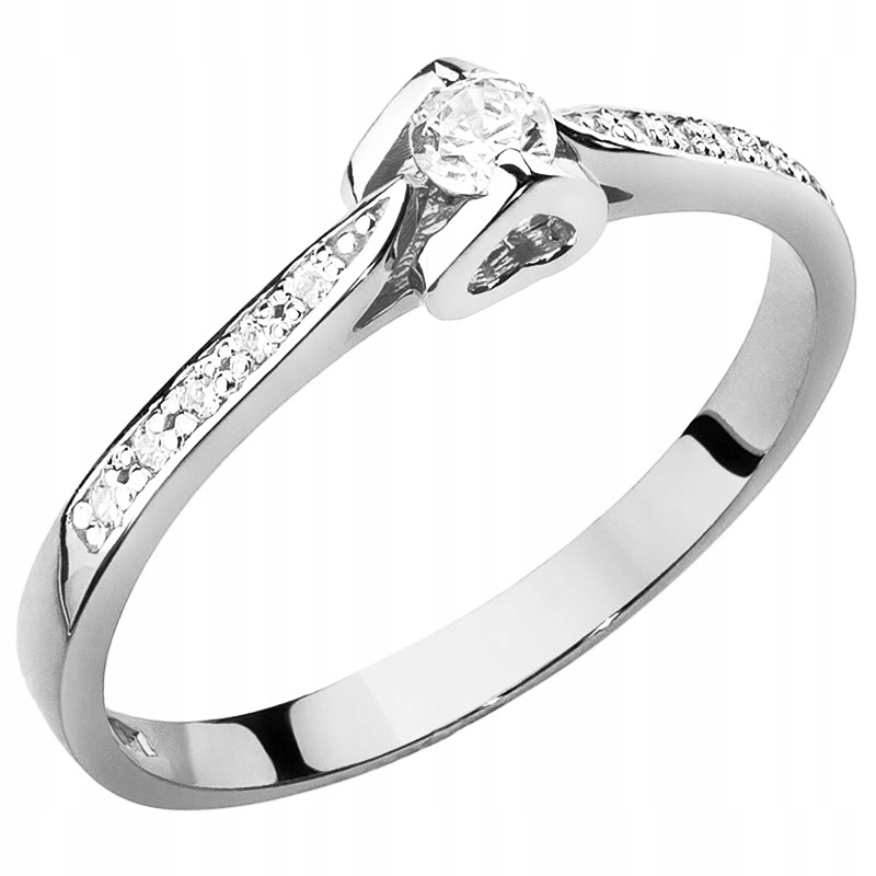 

Pierścionek Z Białego Złota Z Brylantami 0,15ct