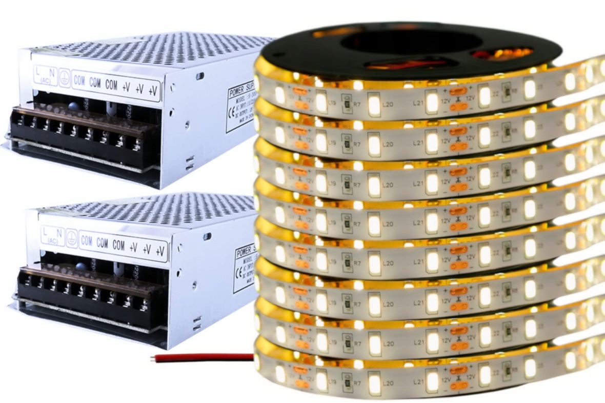 

Zestaw taśma Led 300 Smd IP20 5630 Neutralna 40m