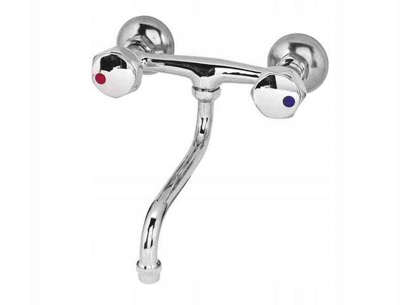 

Bateria Zlewozmywakowa Ścienna Chrom Diamond Retro