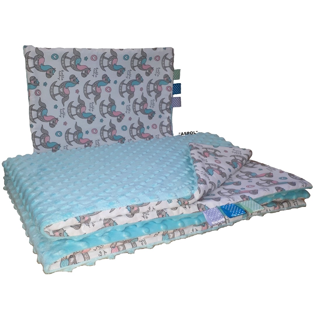 Kocyk minky 75x100cm + podusia 35x30cm ocieplany Marka inna marka