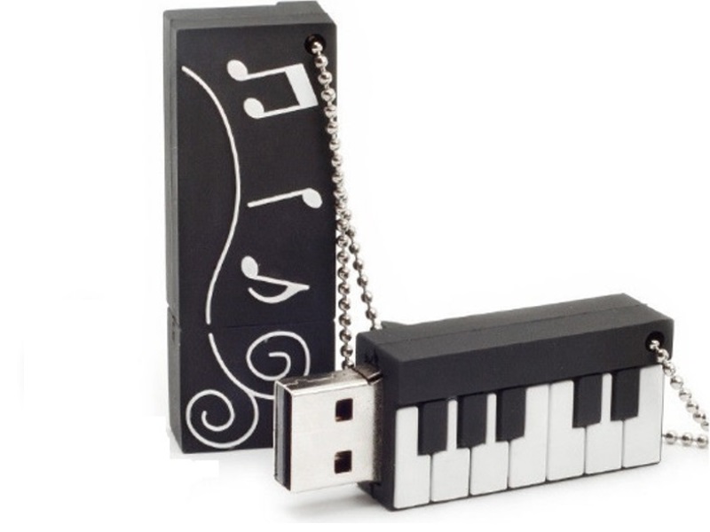 

Pendrive Usb 16 Gb Organy Keyboard Muzyka + Brelok