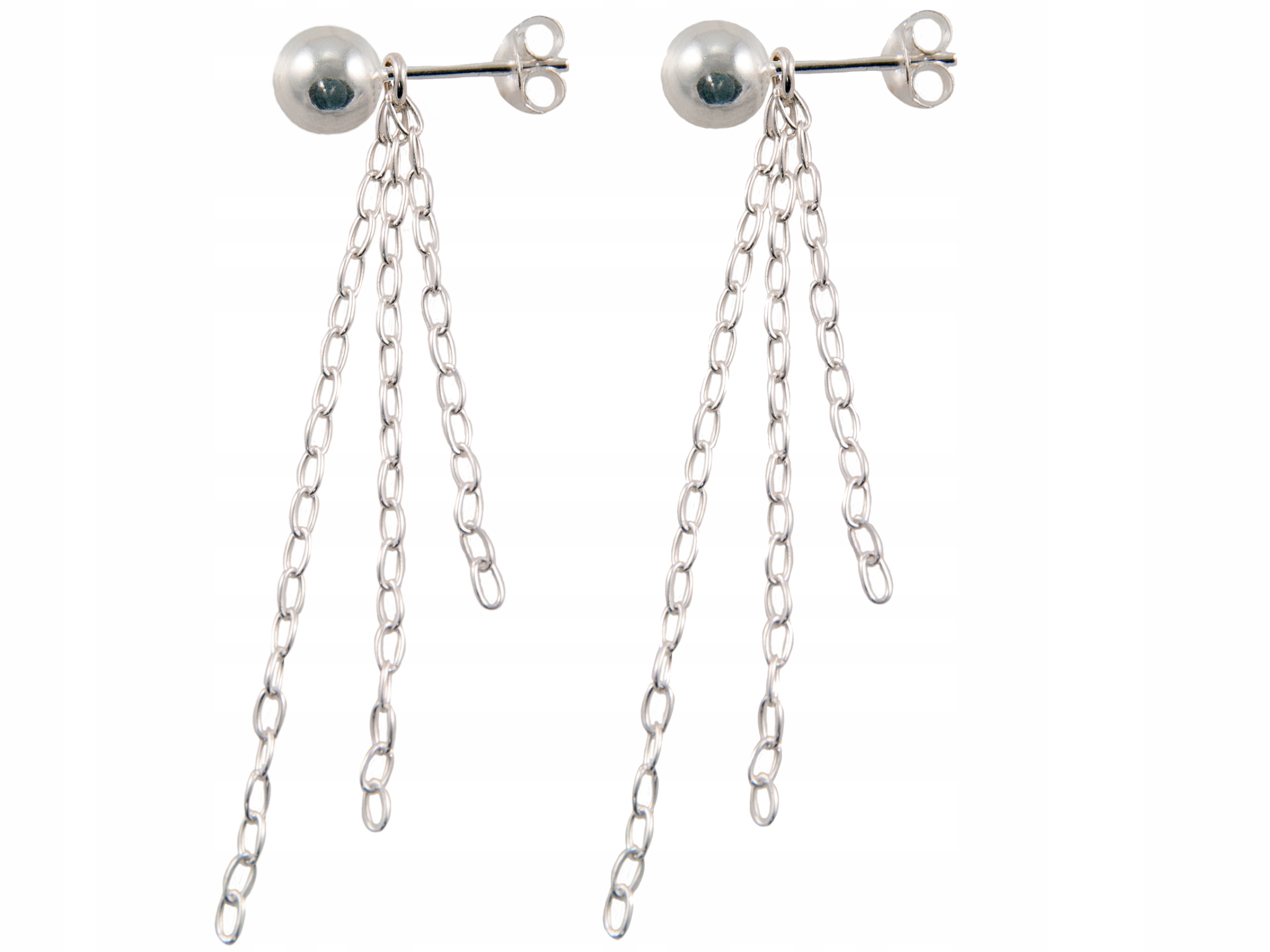 

Versil kolczyki kulki 5 mm łańcuszki srebro 0,925