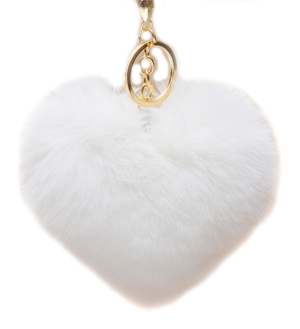 

Brelok Serce Pompon Futro Heart Zawieszka Do Klucz