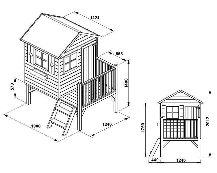 Домик детский игровой деревянный своими руками чертежи с размерами