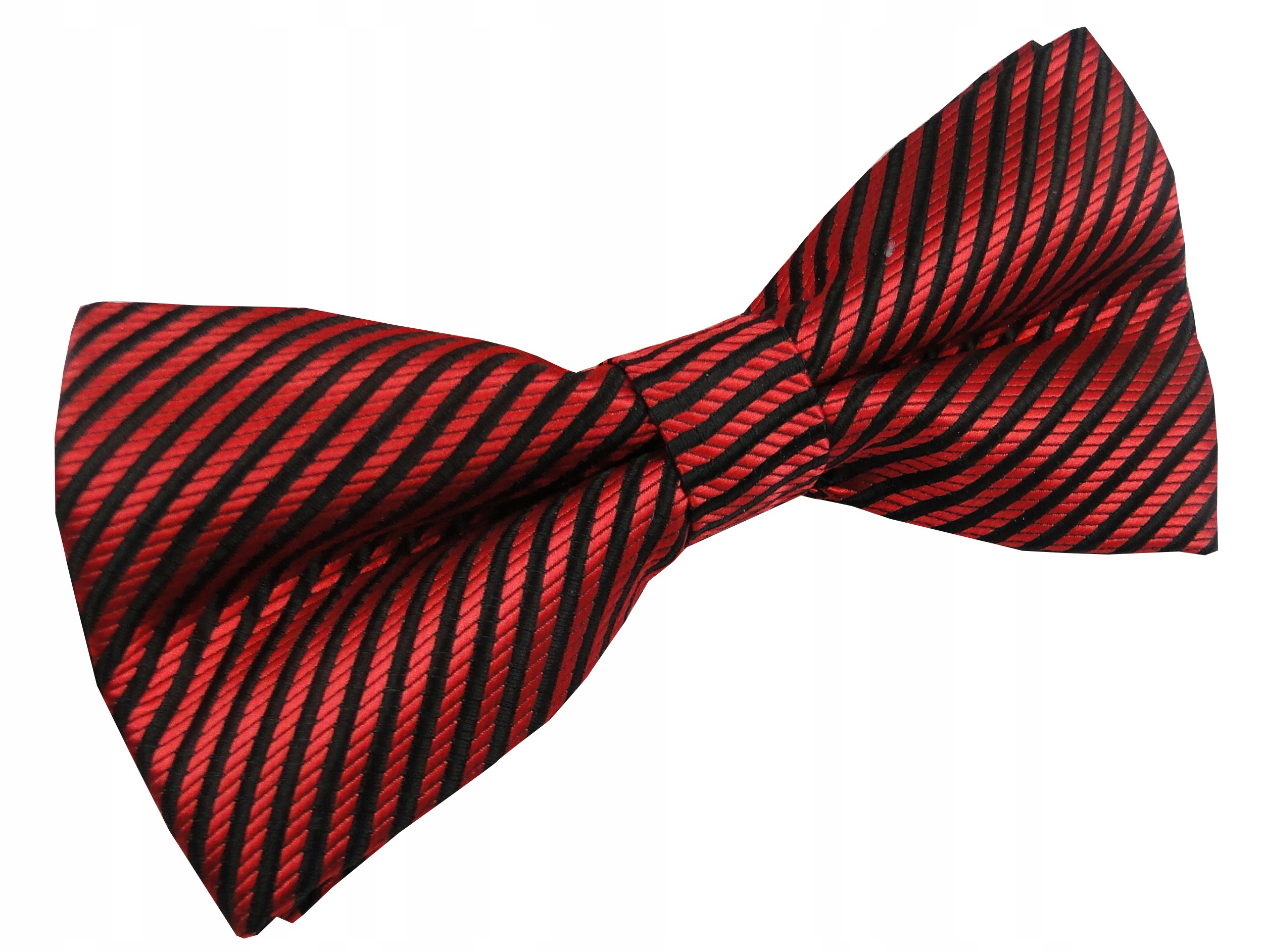 Mucha Muszka paski czerwona czarna