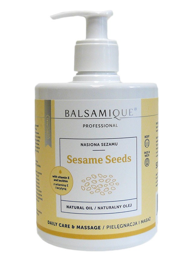Prírodný olej, Neparfumovaný - Sezamové semienka - 500 ml - Balsamique