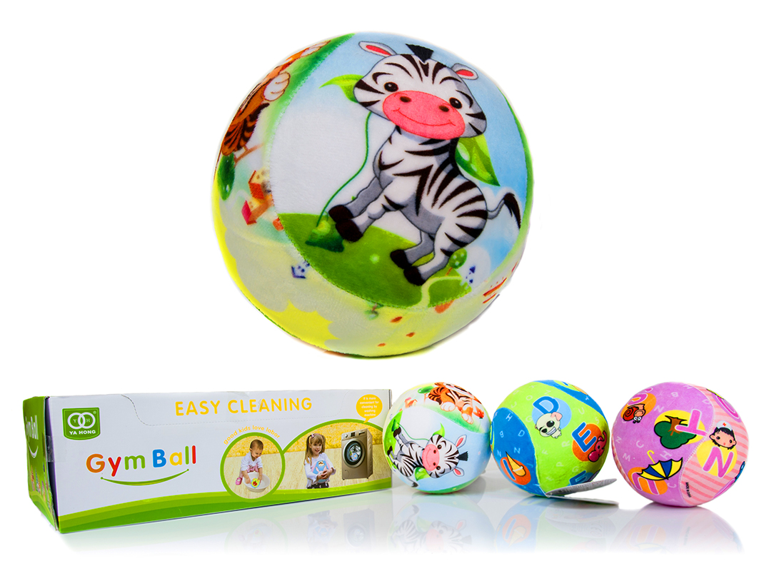 PLUSZOWA PIŁECZKA DMUCHANA KOLOROWA DZIECI 3 WZORY