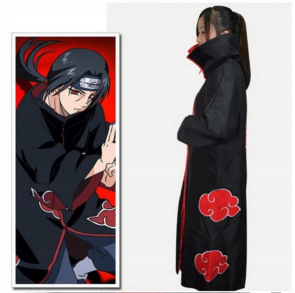 NARUTO SHIPPUUDEN KOSTIUM PELERYNA AKATSUKI STRÓJ Rozmiar S