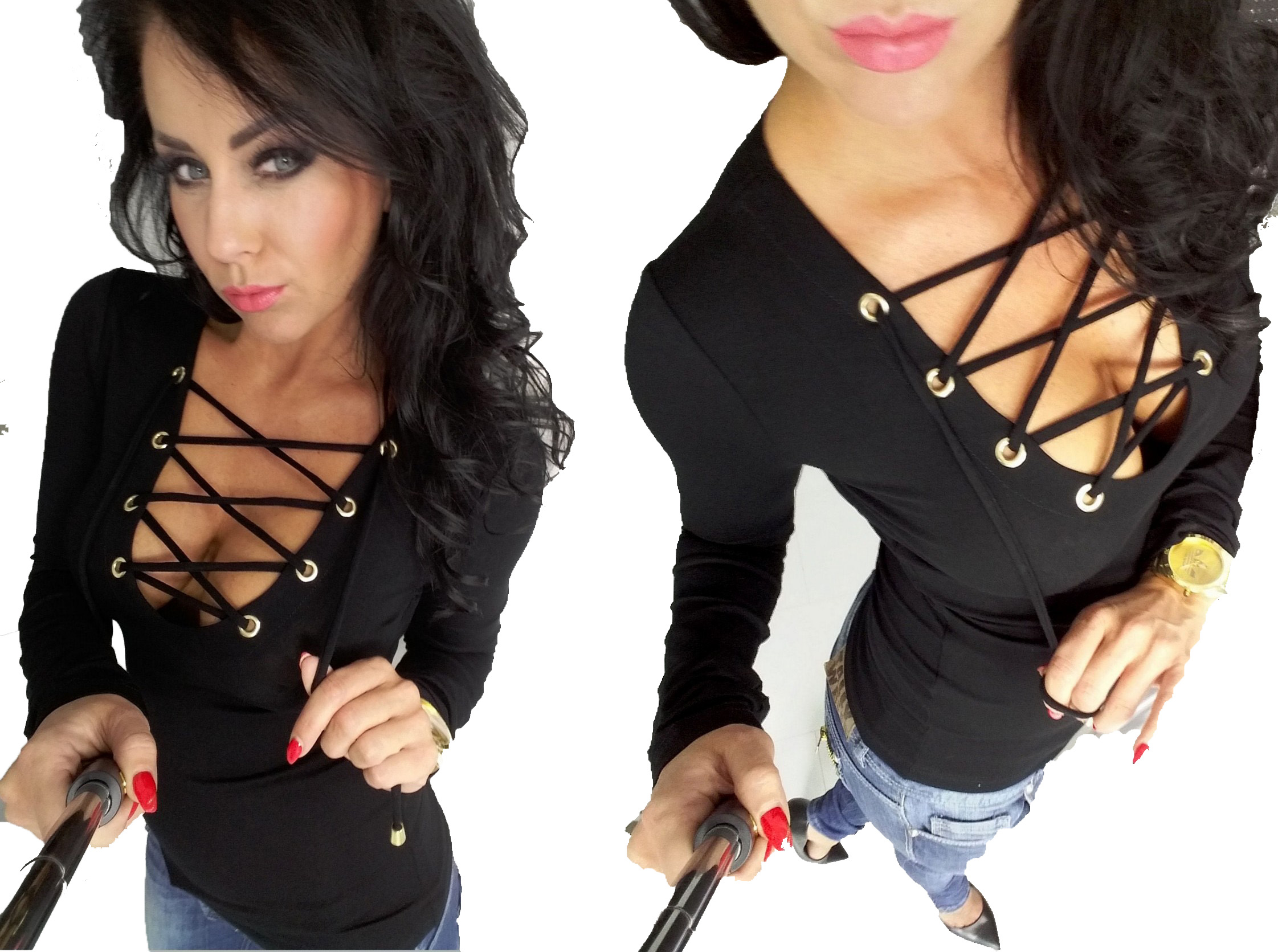 

LipMar sexowny Sznurowany dekolt S 36