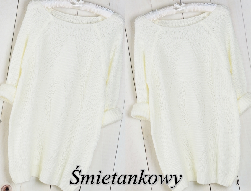 035 MIĘCIUTKI SWETER OVERSIZE idealny na zimę Marka Modaistyl