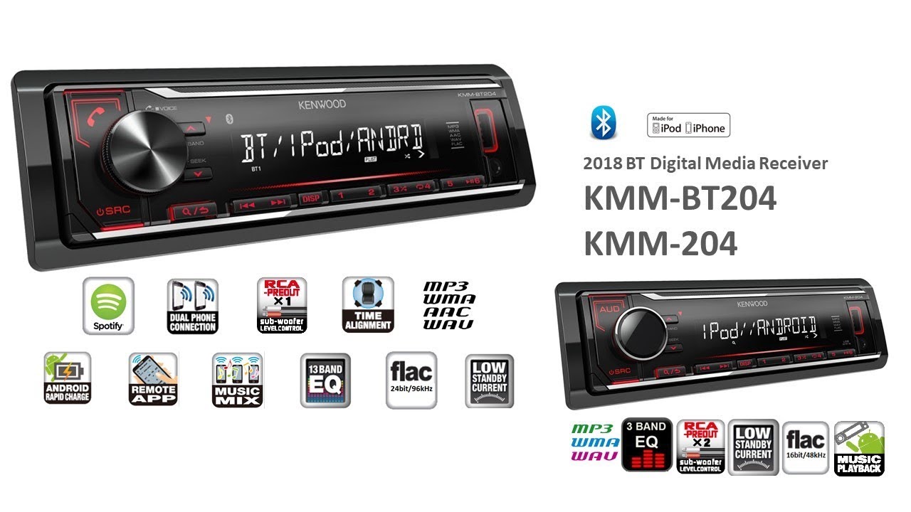 KENWOOD KMM-BT204 RADIO USB BLUETOOTH ŚWIETNA CENA - Sklep, Opinie ...