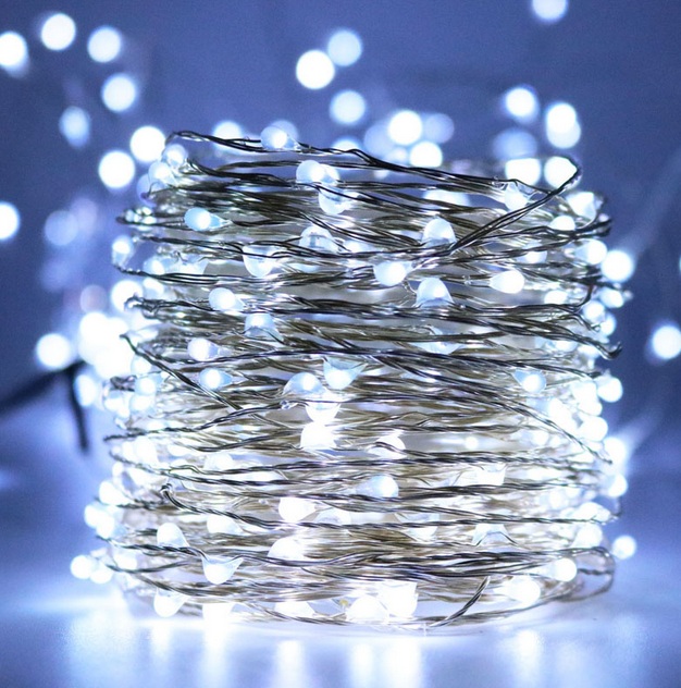LAMPKI MICRO DRUCIKI 20 LED NA BATERIE - Ciepłe Długość sznura 2 m