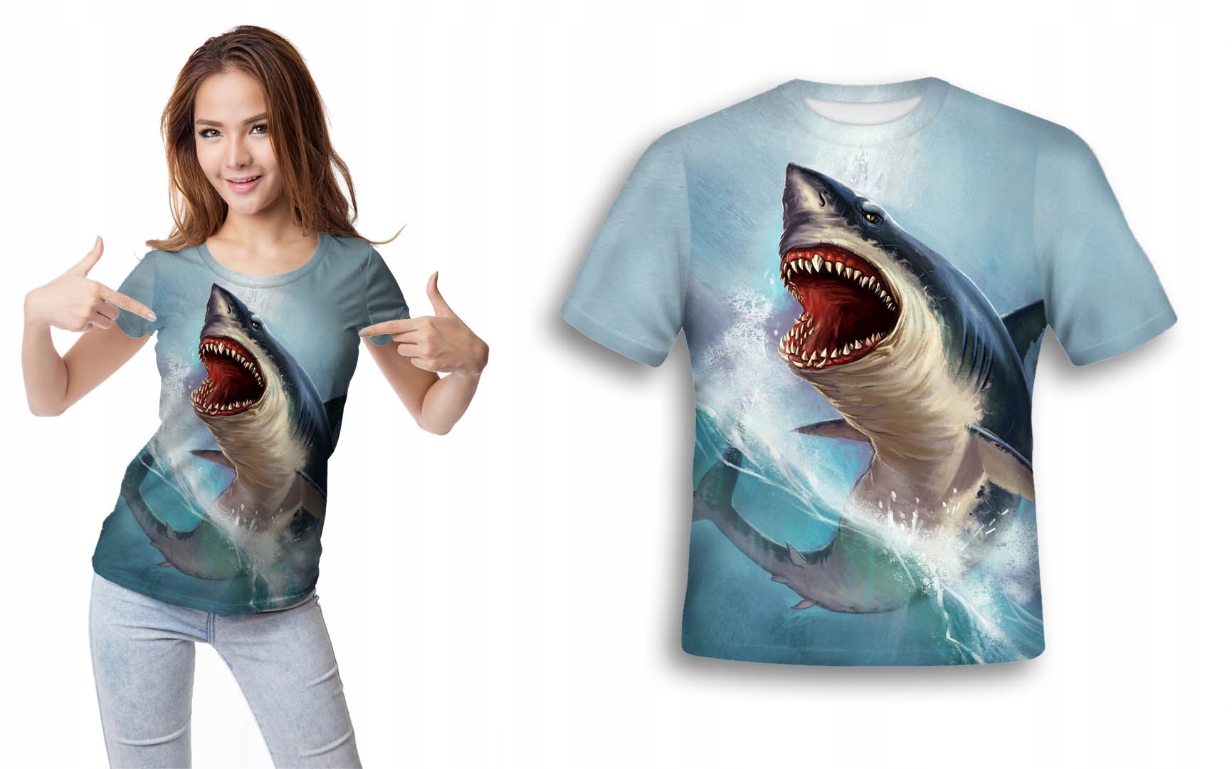 

Koszulka 3D T-shirt Rekin XL Orginalny Nadruk
