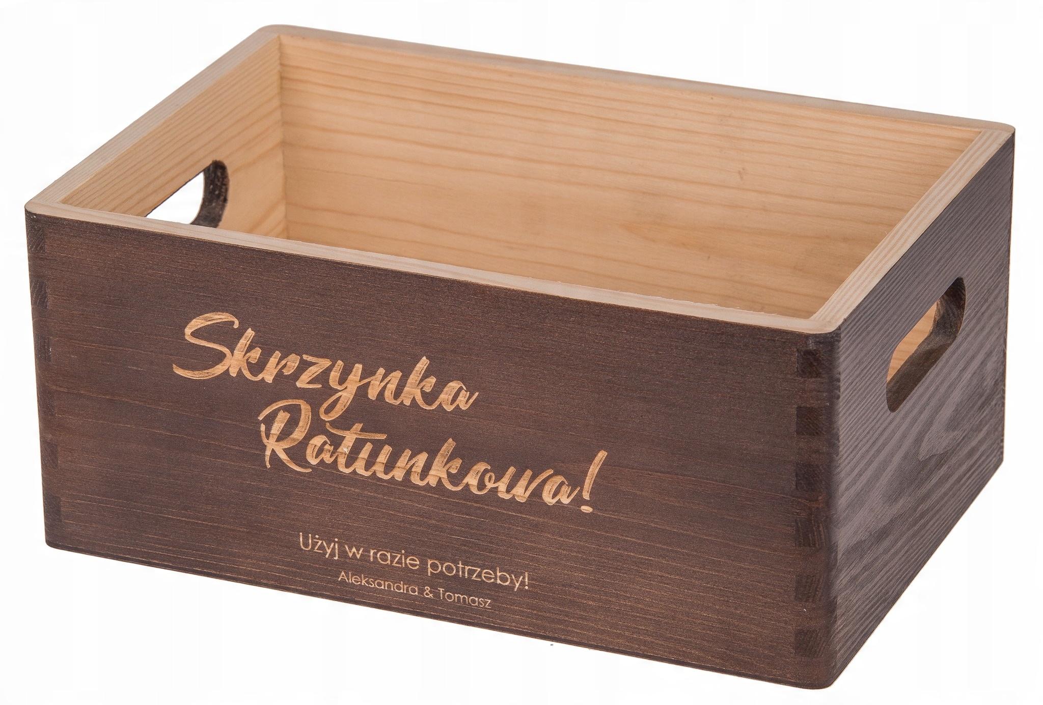 

Skrzynka Ratunkowa brąz apteczka Wesele Grawer