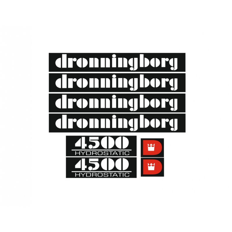 Samolepky s nálepkou Dronningborg 4500 Hydrostatic