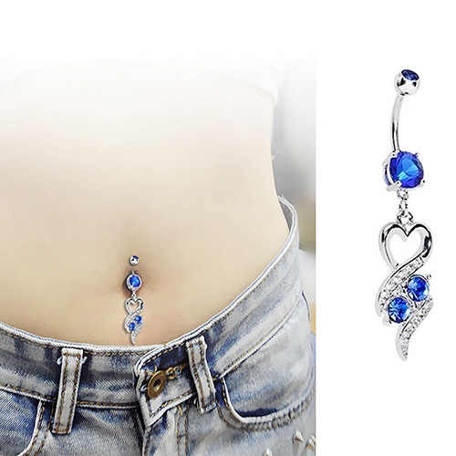 DŁUGI KOLCZYK DO PĘPKA PIERCING CHABROWY SREBRNY ! Marka Inna marka