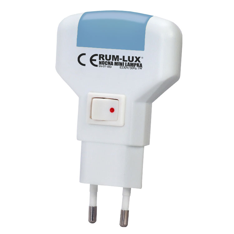 

Lampka mini Led nocna pozioma do gniazdka niebiesk
