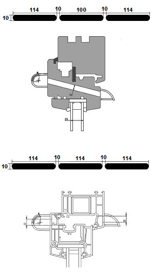 Nawiewnik do okna okien VT 101 CIEMNY BRĄZ/BIAŁY Waga produktu z opakowaniem jednostkowym 0.4 kg