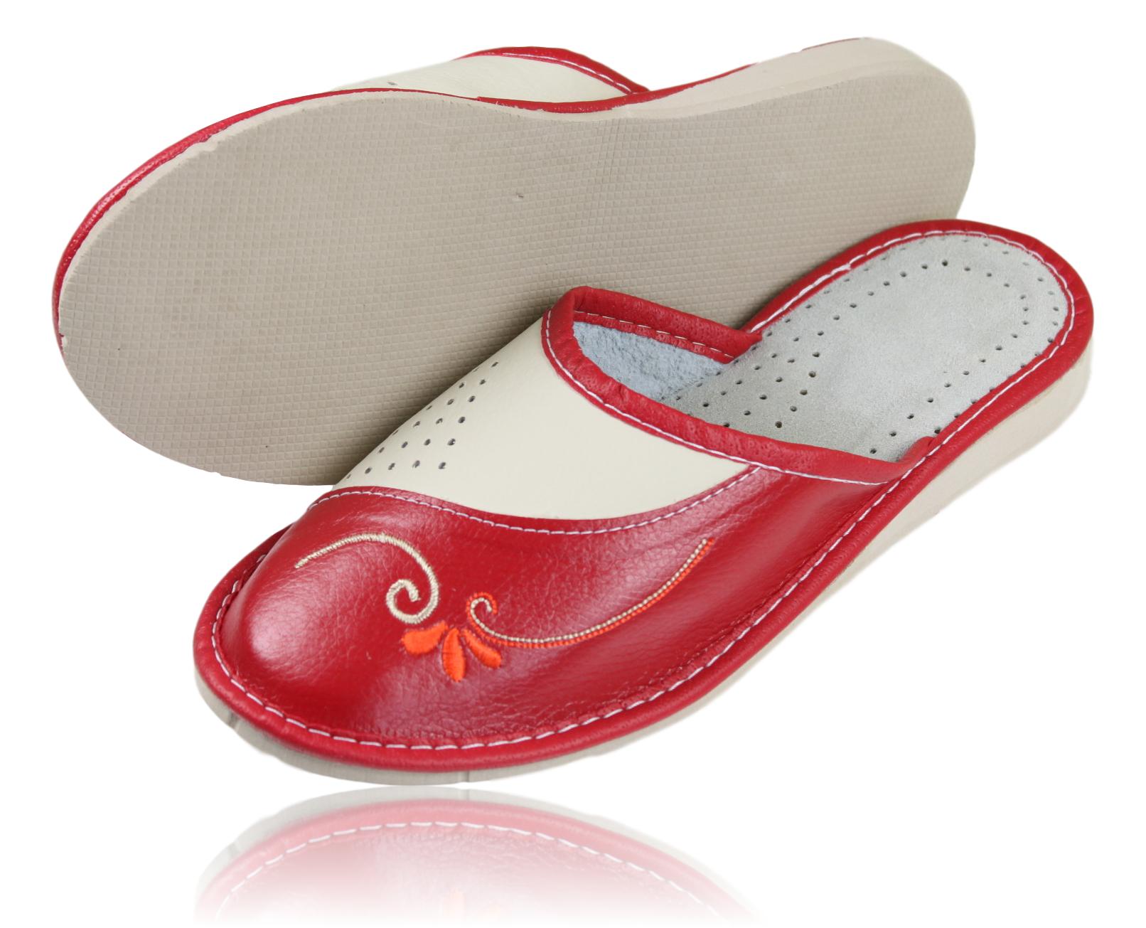 Kapcie klapki damskie skórzane wygodne 1146 40 Marka inna