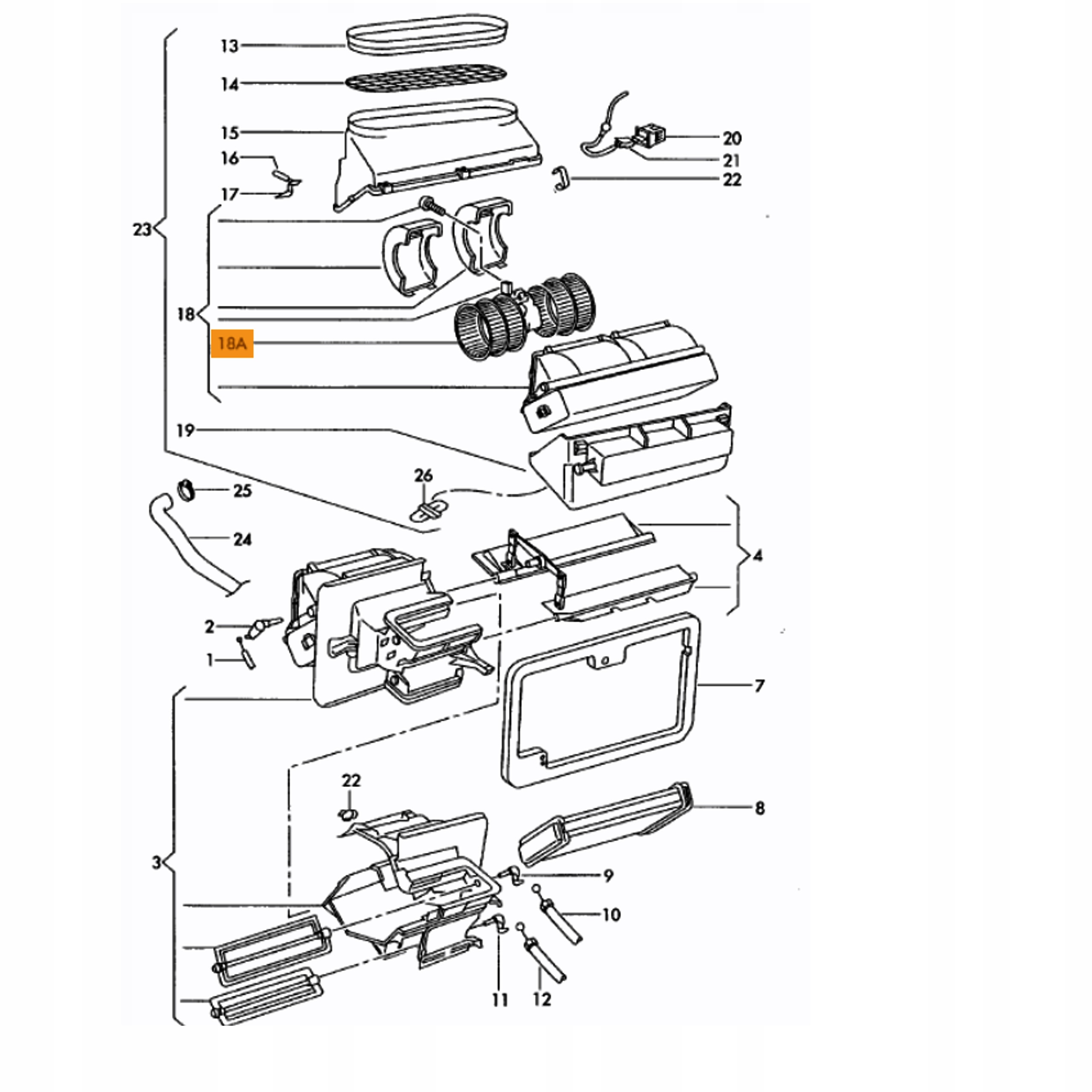 Wentylator nagrzewnicy dmuchawa SKODA FELICIA Producent części Vika