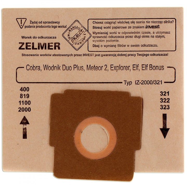 

Worek Zelmer IZ-2000/321 opakowanie 5 szt
