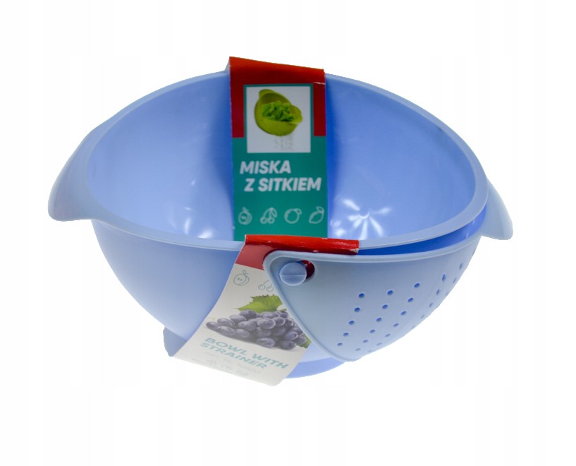

Miska z Sitkiem do odcedzania 2178 Niebieska