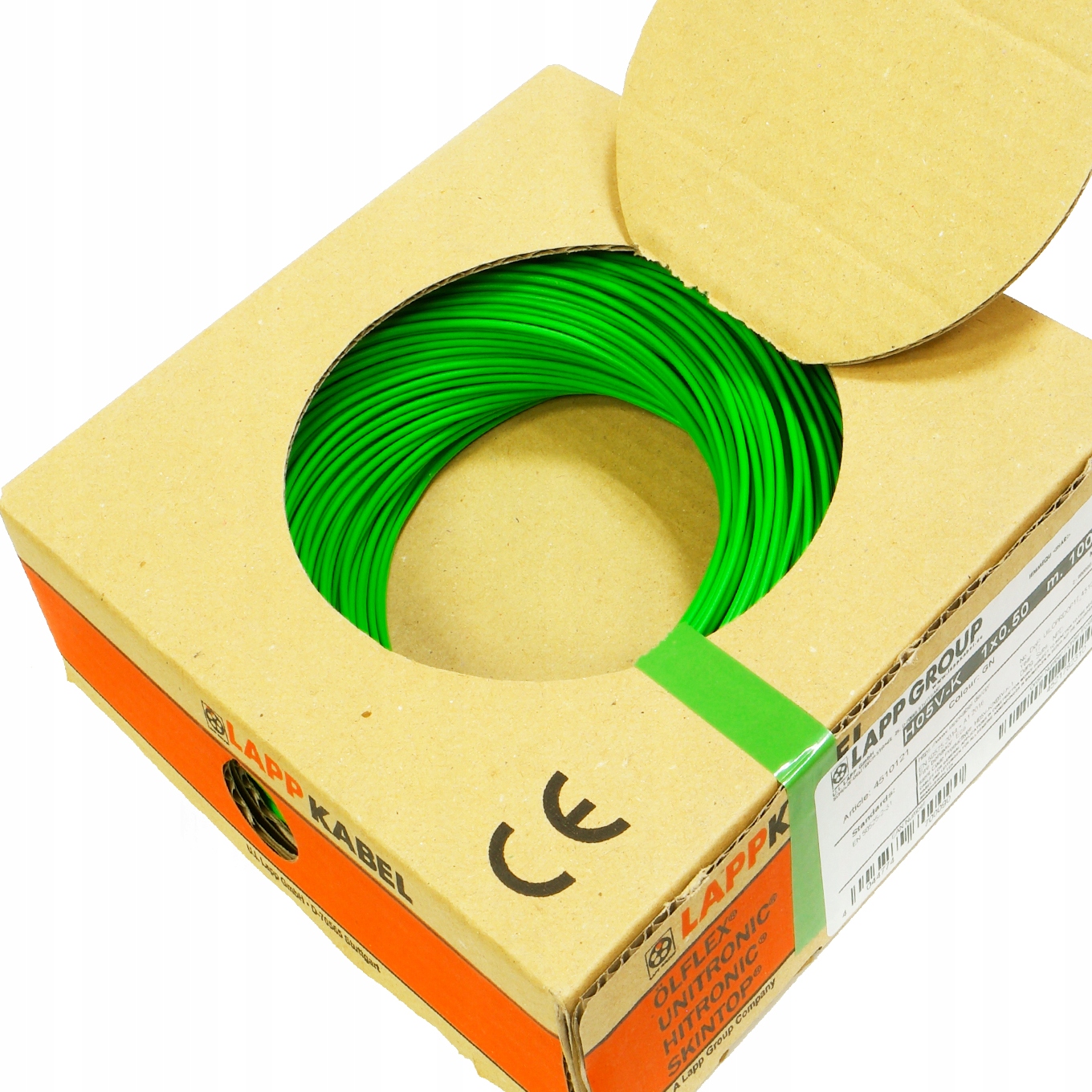 Kabel Lgy 0,5 mm zelená Lapp Kabel 100 m