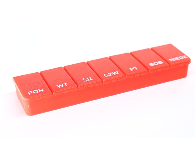 

Pudełko kasetka na tabletki leki Organizer 7x1 1x7