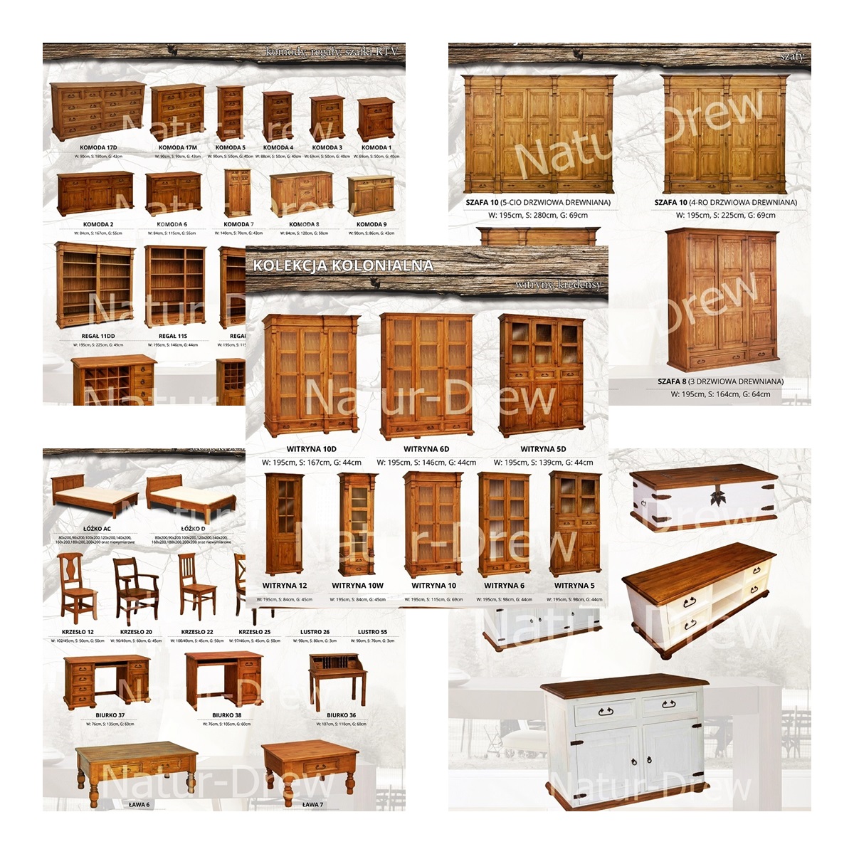 Biały,wybielany Kredens 14 z Drewna Litego,ZOBACZ Marka inna