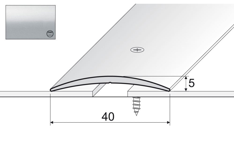 

Listwa łączeniowa A13 aluminiowa 180cm Srebro
