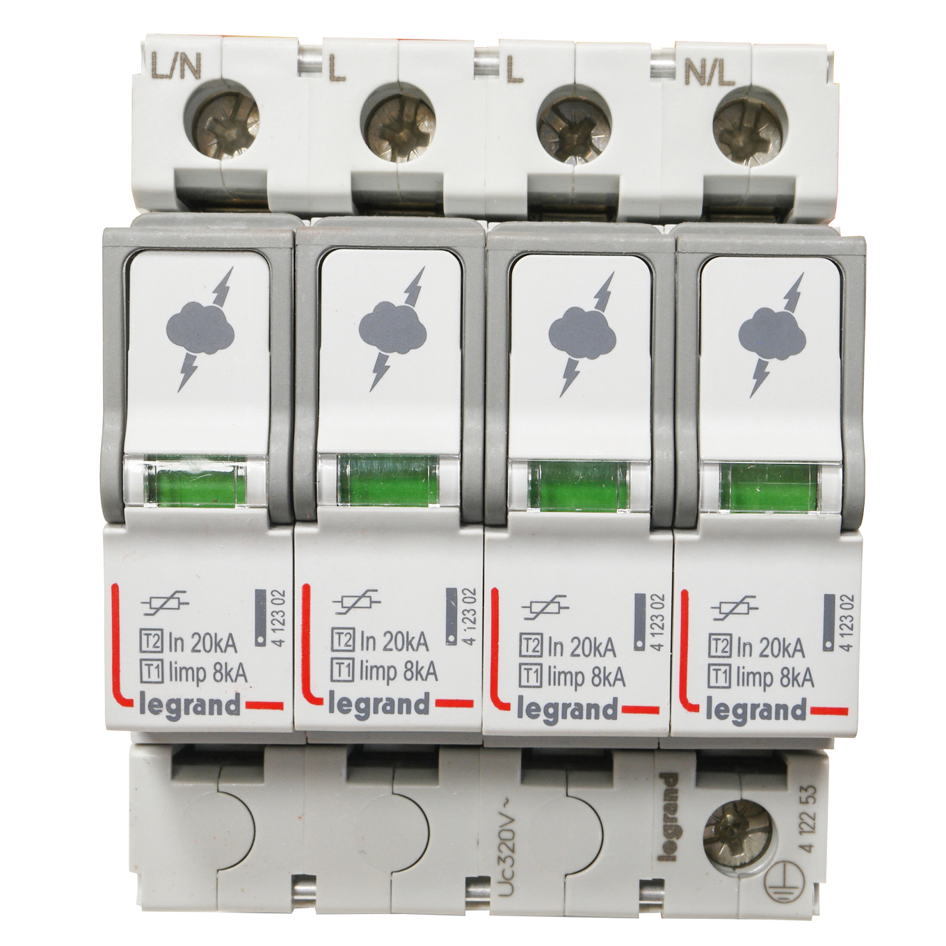 omezovač přepětí B+c 4P 8kA 412253 Legrand