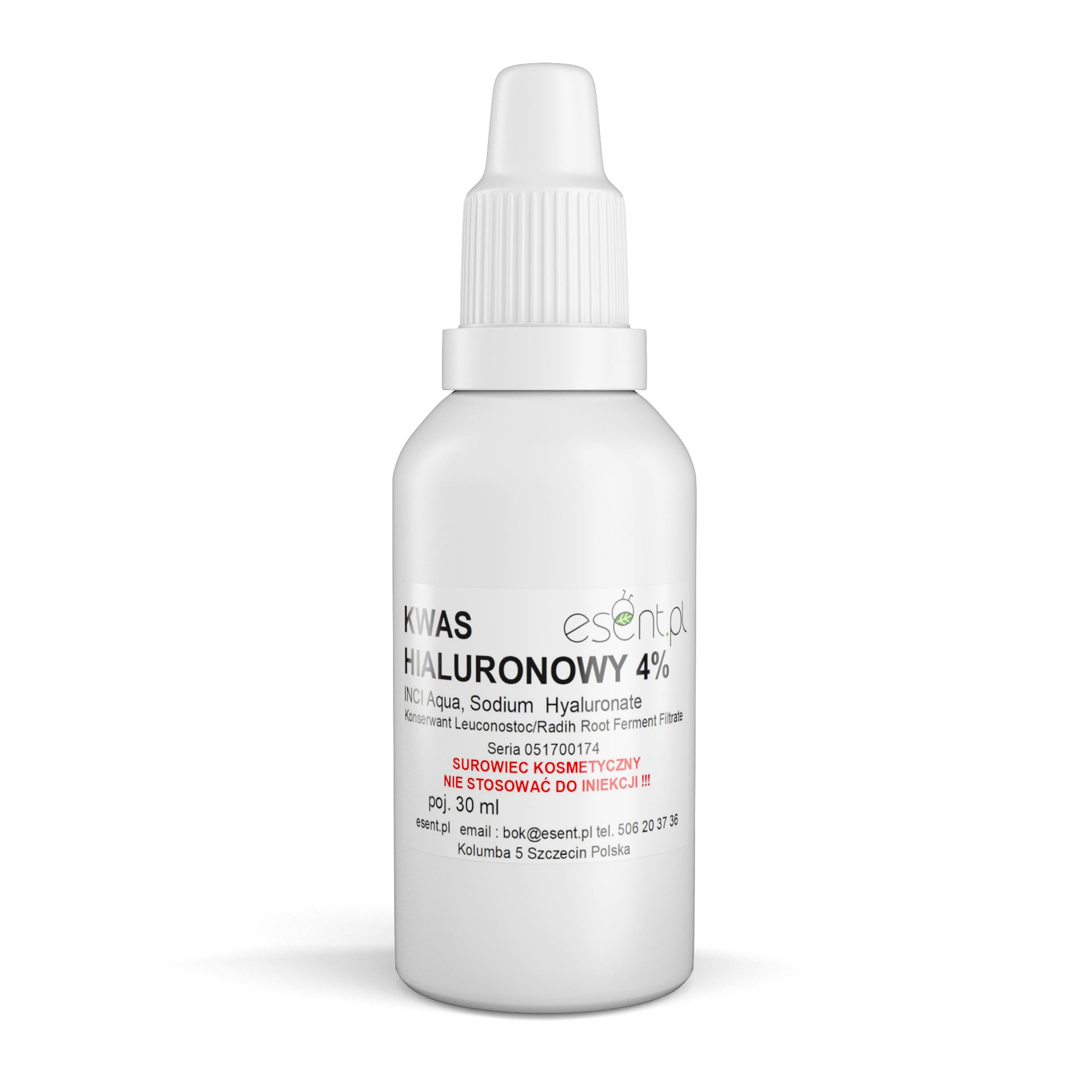 

Kwas Hialuronowy 4% 30ml wielko i małocząsteczkowy