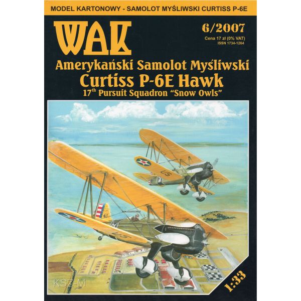 Wak 6/07 Samolot Curtiss P-6E Hawk 1:33