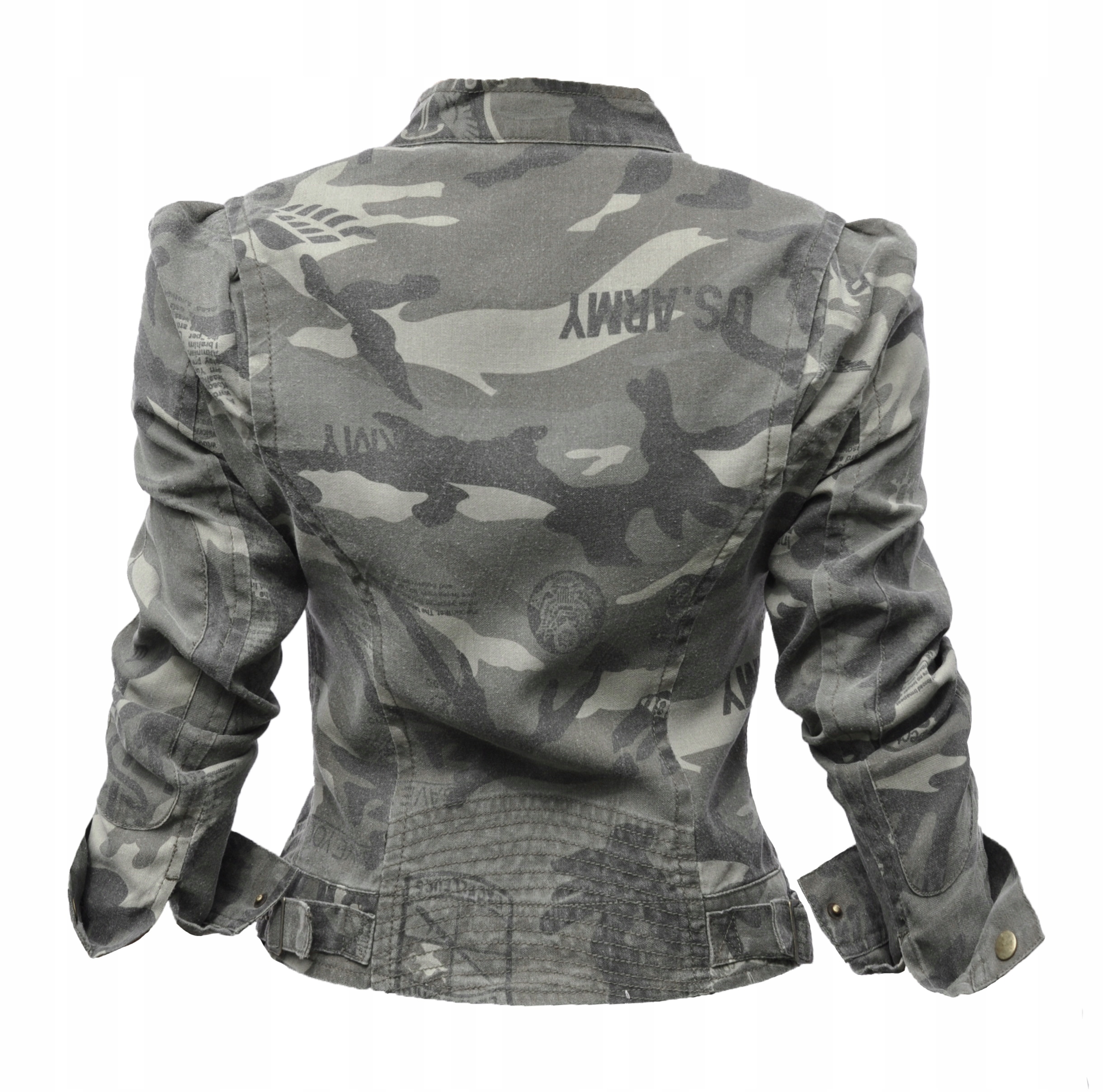 #151MORO GAZETA Napisy Print Nadruk KURTKA L Rękaw długi rękaw