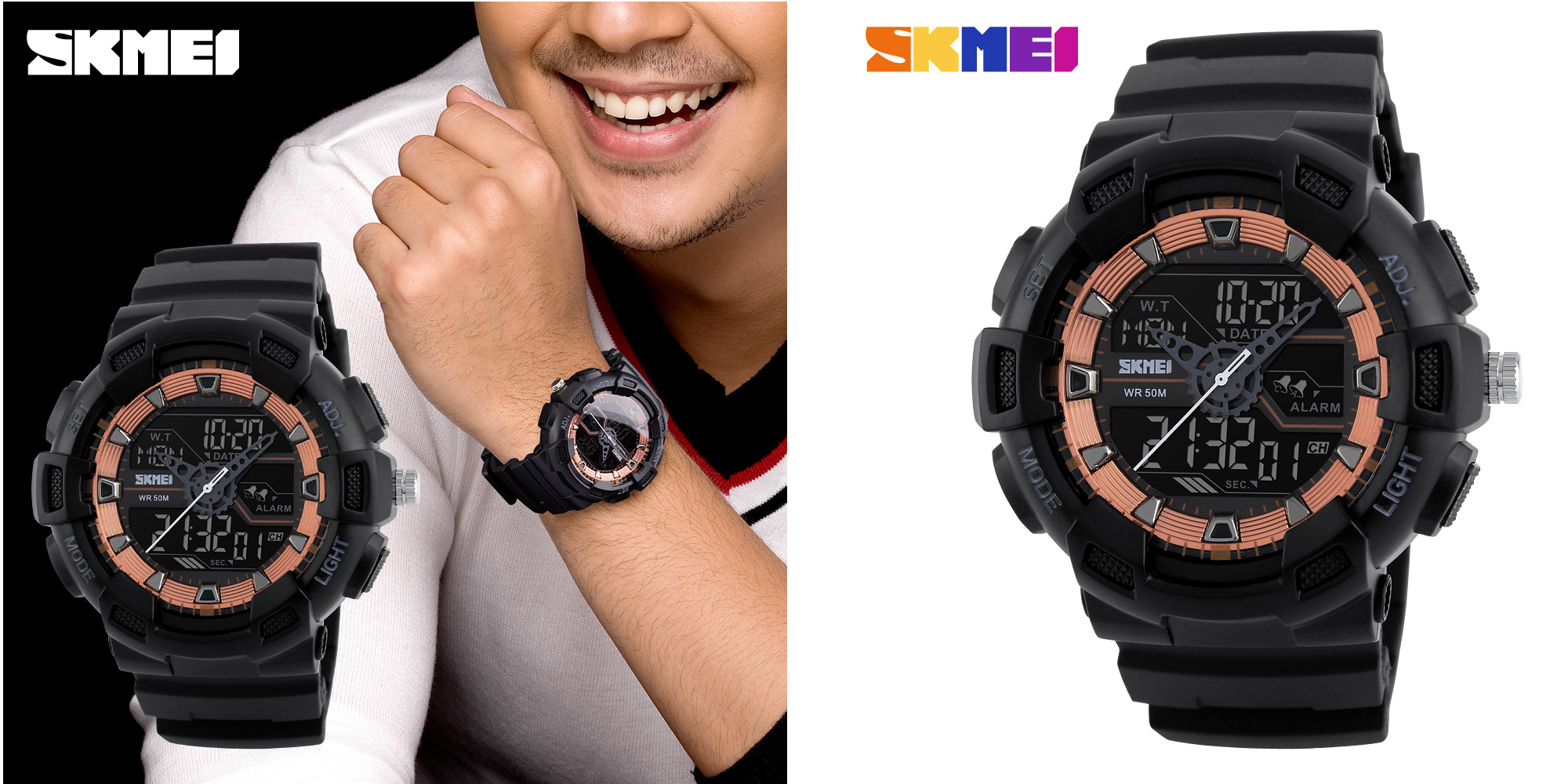 WOJSKOWY ZEGAREK MĘSKI SKMEI S-SHOCK MILITARNY !!! Rodzaj paska Pasek