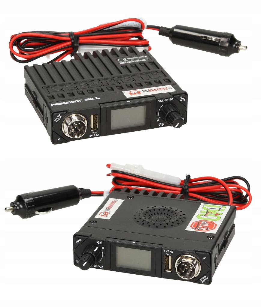 PRESIDENT BILL MINI RADIO CB ASC 7 KOLOROW USB A6P EAN 3435991127141