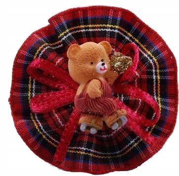 

Szykowna Elegancka Kokardka Szkocka Kratka spinka