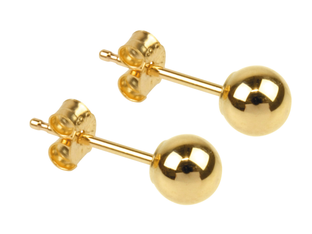 

Złote kolczyki kulki 4 mm próba 375