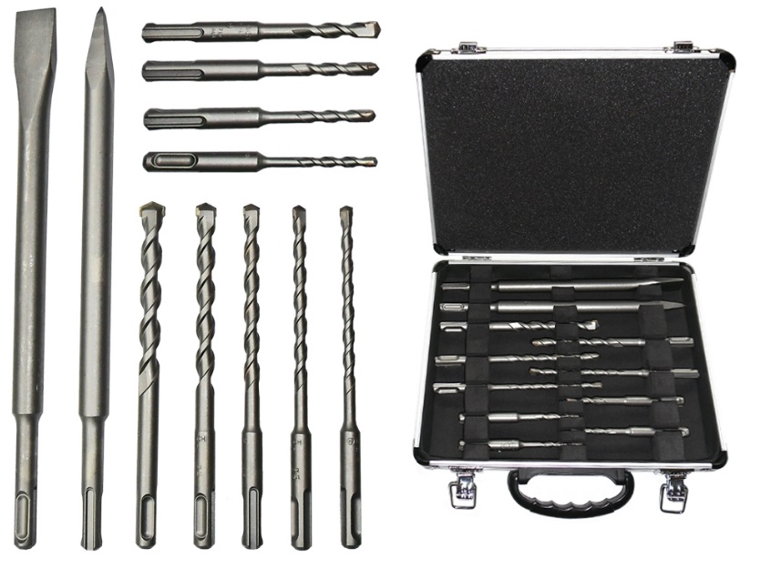 BOSCH ZESTAW 11 DŁUT I WIERTEŁ SDS+ WALIZKA +MIARA Zastosowanie inne do betonu do kamienia