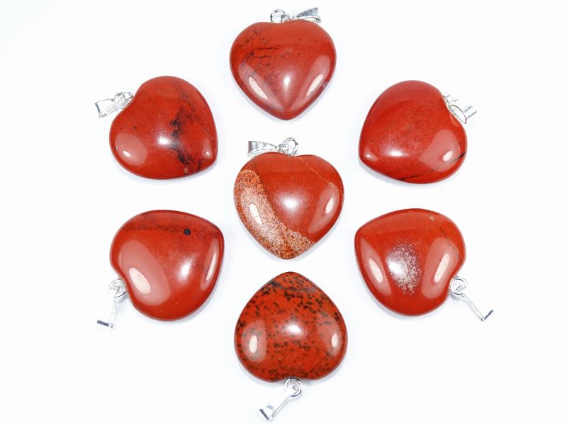 

Jaspis Czerwony - Serce - Wisior - 20x20 mm -