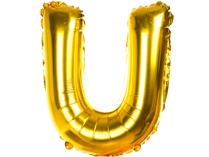 

Balony Foliowe Literki 40CM Balon Literka Złota U