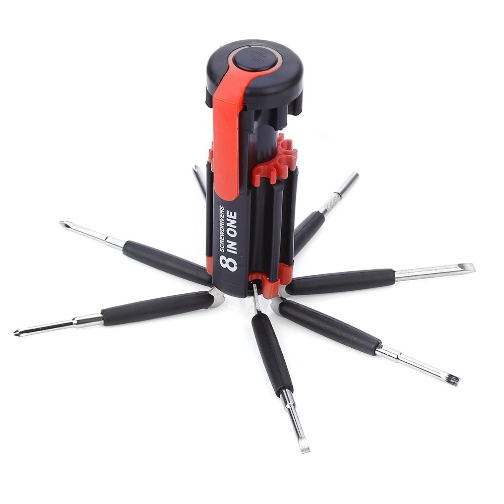 ZESTAW WKRĘTAKÓW 8W1 WKRĘTAK ŚRUBOKRĘT LATARKA LED Waga produktu z opakowaniem jednostkowym 0.2 kg